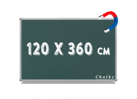 Chalky Manyetik Kara Tahta Yeşil Yüzey 120x360 cm